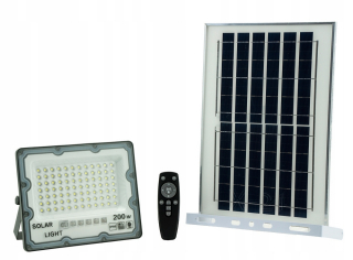 Uličná lampa - LED solárna lampa halogén 200 W pilot