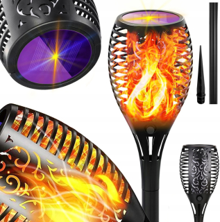 Solárna zapichovacia záhradná lampa - Vápno s výkyvom kvetiny