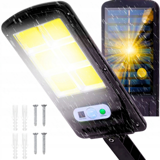 Uličná lampa - LED solárna lampa so súmrak