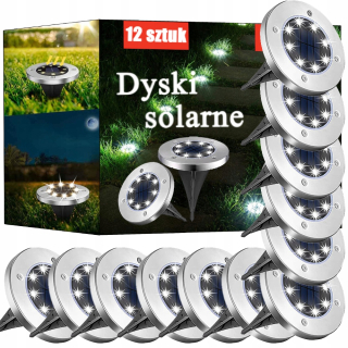 Solárna zapichovacia záhradná lampa - SOLÁRNE ZÁHRADNÉ LAMPY LED ZEMNÉ LAMPY DISK