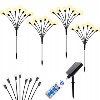 Solárna zapichovacia záhradná lampa - Dekorácie solárnej lampy Záhrada Dandelions 8 LED 4 ks