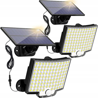 Záhradná fasádna lampa - Slnečná žiarovka s nastavením snímača pohybu IP65