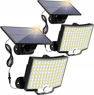 Záhradná fasádna lampa - SOLÁRNA LAMPA SO SNÍMAČOM POHYBU SÚMRAK IP65