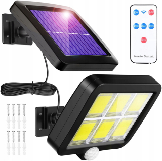 Uličná lampa - Solárna lampa so súmrakovým snímačom pohybu 120 LED