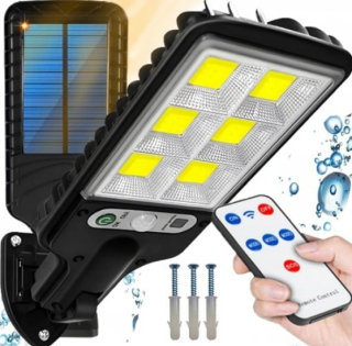 Uličná lampa - Solárna pouličná lampa LED LED lampa COB rukoväť + externý pilot