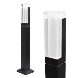Svetelný stĺp do záhrady - Vonkajšia záhradná lampa čierna LED bar 50cm 7W 4500k VIP