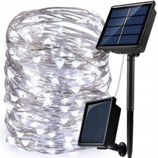 Záhradné girlandy - Solárne vianočné stromčeky Girld Wires reťaz 200led