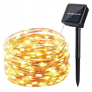 Záhradné girlandy - Lampy LED vodiče Solar 300 LED 30 m vianočné vianočné vianočné biele teplé teplé