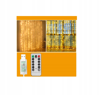 Light Light Curtain 6mx3m Warm White
