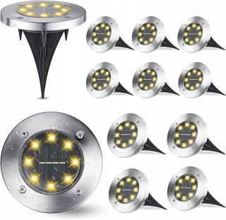 Solárna zapichovacia záhradná lampa - LED solárne -solárne žiarovky 12 ks