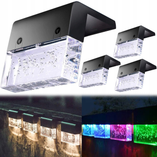 Solárna zapichovacia záhradná lampa - Solárne žiarovky 4 LED záhradné počítače pre schody terasu