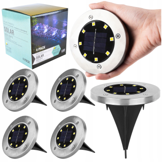 Solárna zapichovacia záhradná lampa - Záhradné LED solárne žiarovky poháňané 4 ks.