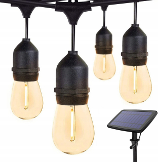Záhradné girlandy - SOLÁRNE ZÁHRADNÉ LAMPY LED ZÁHRADNÁ GARLANDA 15m