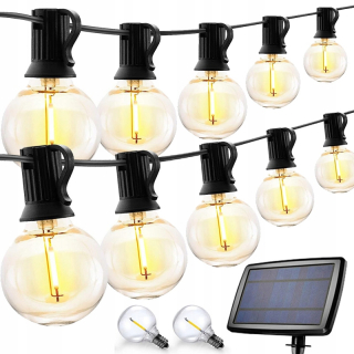 Záhradná lampa - Záhradné solárne lampy Garland Decorácie vonkajšia terasa 7,6 m 25led