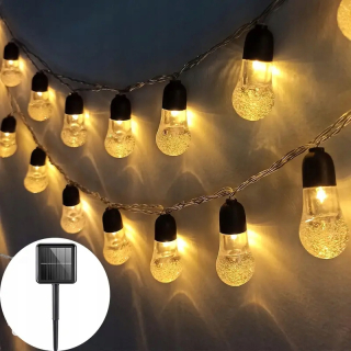 Záhradná závesná lampa - Záhradné solárne lampy vodotesné svetlo odolné voči Garlandu 6,5 m 30led