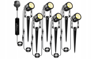Solárna zapichovacia záhradná lampa - ZÁHRADNÉ ZEMNÉ LAMPY LED STĹPKY IP65 VODOtesné 20CM 6KS.
