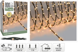 800 -riasový biely 24 metrov LED reťazec