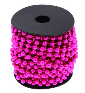 Volajte na vianočný stromček perlové korálky 10 m6 mm fuchsia