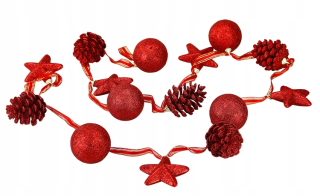 Vianočné reťazce BAUBLE kužele 1,8 m 12 ks.
