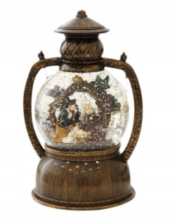 Lantern Led Glass slávnostný snehuliak