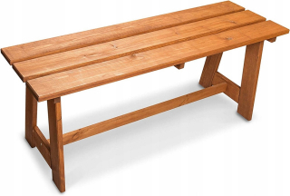 Záhradná lavica, lavička - Drevená lavica rovná záhrada impregnovaná 119 cm