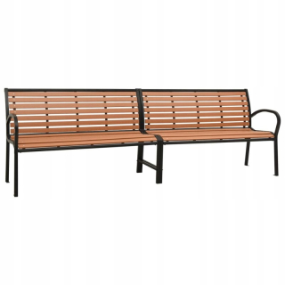 Záhradná lavica, lavička - Záhradná lavica pre 2 osoby, 165 cm, čierna, oceľ