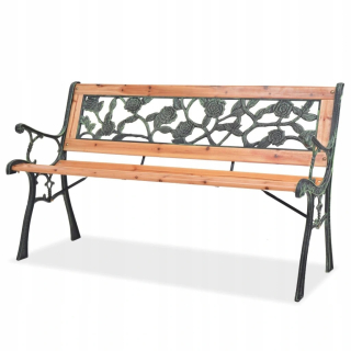 Záhradná lavica, lavička - Park Garden Lavička masívne kovové drevo 122 cm