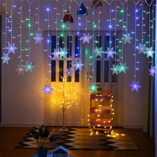 LED curtain Snowflake String Lights Wave Fairy
