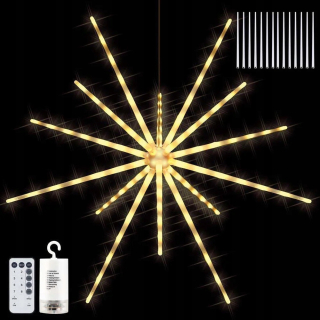 Svetelný stĺp do záhrady - LED Firework Lights Battery Obrated Starburst Copper Wire Svetlo Svetlo
