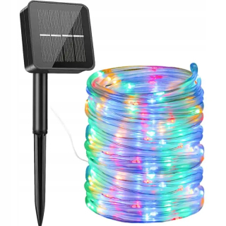 Svetelný stĺp do záhrady - LED solárne medené drôtené struny svetlá USB Fairy Garland Tree jahňatá pre