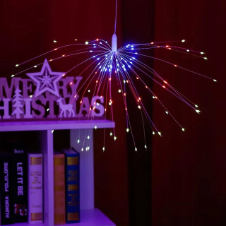 Svetelný stĺp do záhrady - LED Starburst String Light Outdoor 120/150/200 LED závesný medený drôt