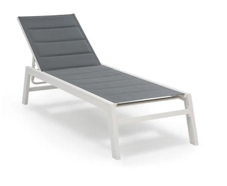 Záhradné lehátko - Ogorodny Deckchair Renazzo Lounge PVC/PE Gray Deckchair