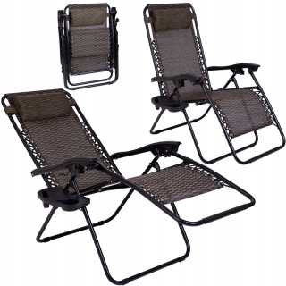 Záhradné lehátko - Polirattan Black Garden Gauč