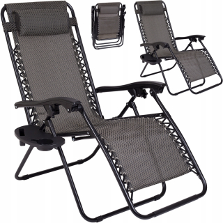 Záhradné lehátko - Step Deckchair Lux Gray Garden nábytok