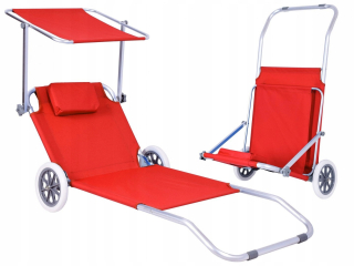 Záhradné lehátko - Turistický deckchair so strechou