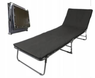 Záhradné lehátko - Deckchair s matracmi skladacie 2in1 Bed Garden Camping