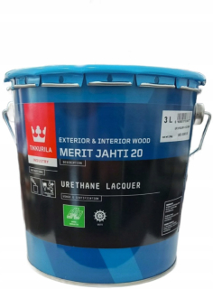 Laky, farby na záhradný nábytok - Merit Jahti 20 lak na drevo (CLEAR MATTE) 3L