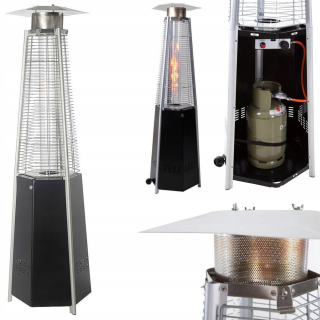 Terasový plynový ohrievač - Lumarko Garden Hearth Steel Black Kediri!