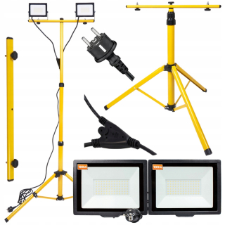 Záhradné halogény - HALOGÉN LED svietidlo 2x100W s káblom + 140cm statív