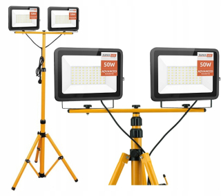 Záhradné halogény - LED žiarovka 2x 50W IP65 + statív + kábel 205 cm