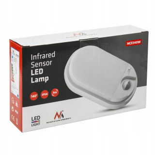 Záhradná fasádna lampa - Lampa LED s MacLeanom MCE340 M Senzorom pohybu v