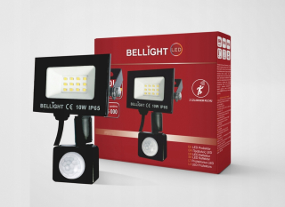 Záhradné halogény - Lampa Floodlight 10W 4000K 940lm Pohybový senzor