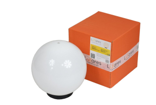 Záhradná lampa - Záhradná lampa biela dekoratívna guľa 25 cm luná