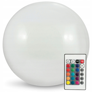 Solárna zapichovacia záhradná lampa - Vonkajšia záhradná lampa LED RGB guľa 40 cm s farebným diaľkovým ovládaním