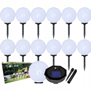 Solárna zapichovacia záhradná lampa - 39 cm výška 81 cm krém Col.