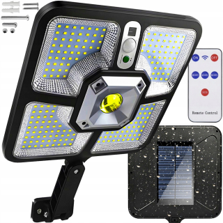 Uličná lampa - Solárna lampa 220 LED 15 Cob Garden Street Street Dusk Movement Sensor Pilot