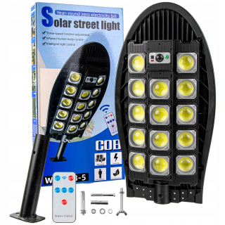 Uličná lampa - LED solárna lampa 1200 W Maják + diaľkové ovládanie
