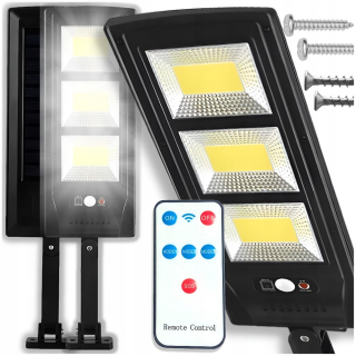 Uličná lampa - LED ulica solárna lampa s pohybom a súmrak majáka