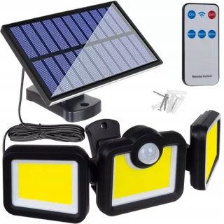 Uličná lampa - Solárna lampa s vonkajším LED panelom so senzorom pohybu Energia solárneho svetla