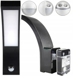 Záhradná fasádna lampa - Vonkajšia lampa LED stena lampa 15 W snímač pohybu PIR